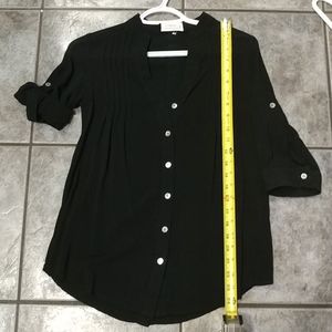 (2/$20) Black semi sheer shirt
